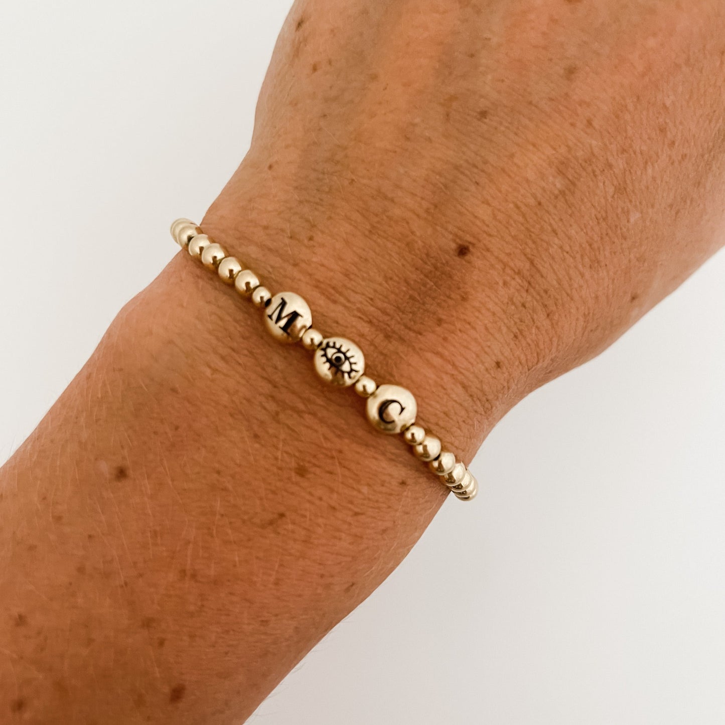 Evil Eye Initial Bracelet
