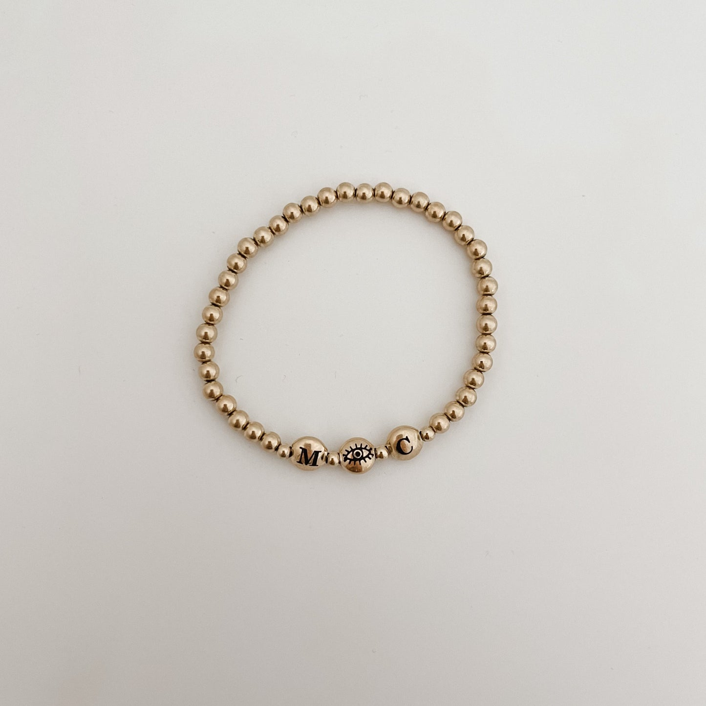 Evil Eye Initial Bracelet