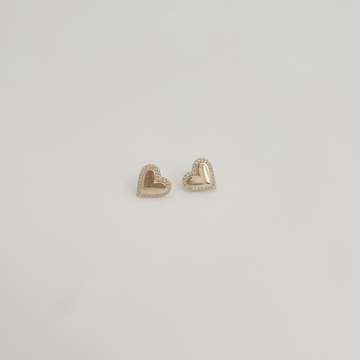 Cubic Zirconia Heart Earrings