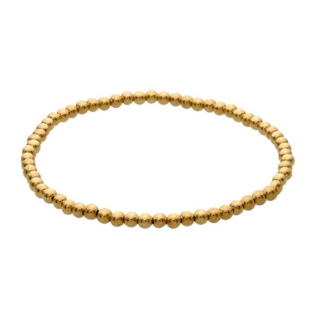 3mm Gold Ball Bracelet