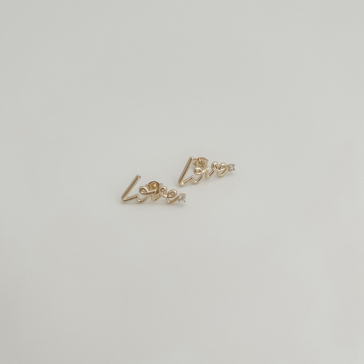 Cursive Love earrings